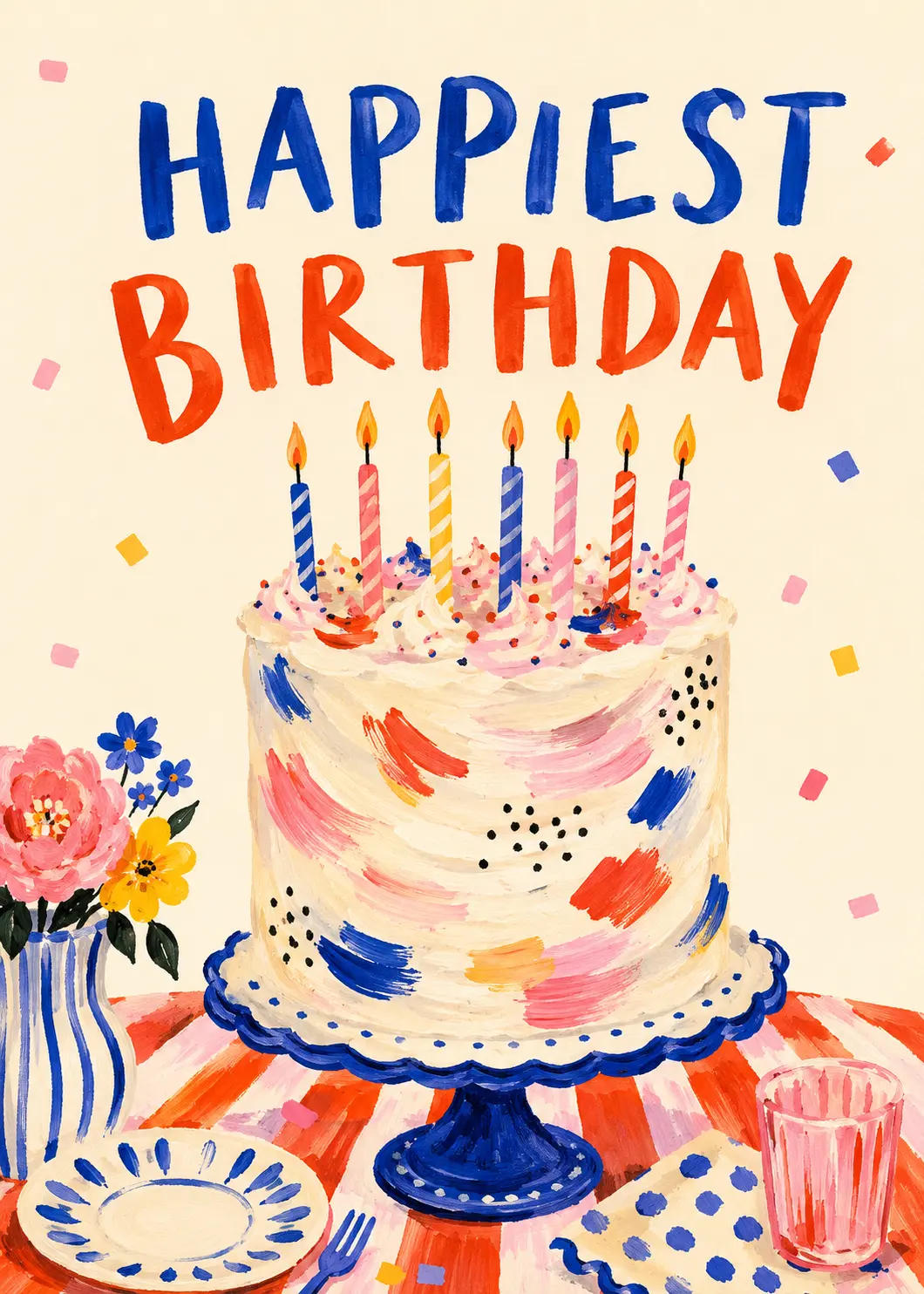 Happiest Birthday greeting card front